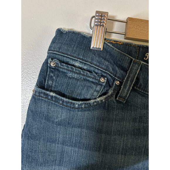 Levi's Women's Tilted Straight 523 Distressed Dark Wash Denim Jeans 4 27 - Picture 3 of 11